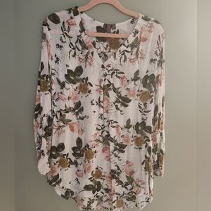 Floral V-Neck Women's Top
